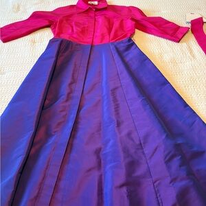 Teri Jon by Rickie Freeman Two Tone Pink and Purple Dress/Gown Size 8 EUC